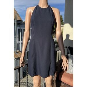 Warren Petites Dress Sleeveless Backless Above The Knee Navy Blue Size 2